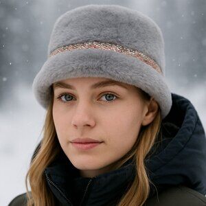 UGG Australia Women's Sequin Sheepskin In-Out Bucket Hat - NWT